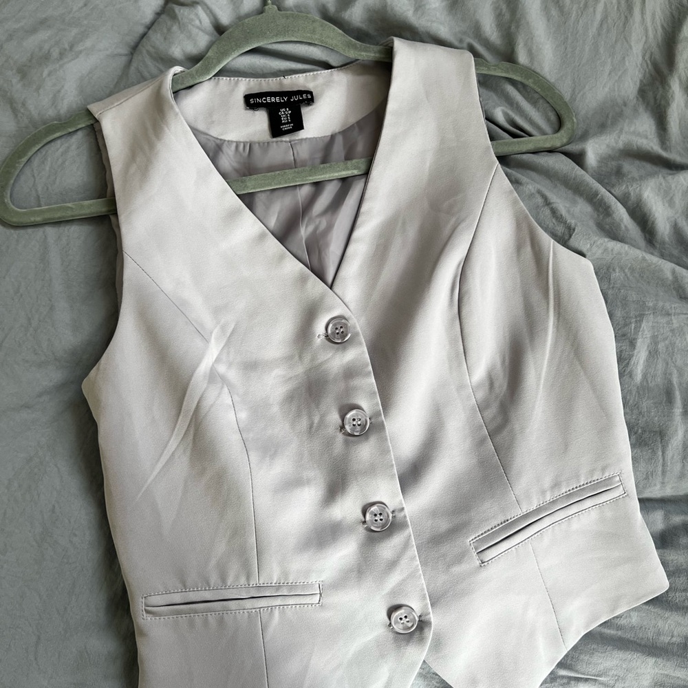 Light Grey/Lavender Vest Top